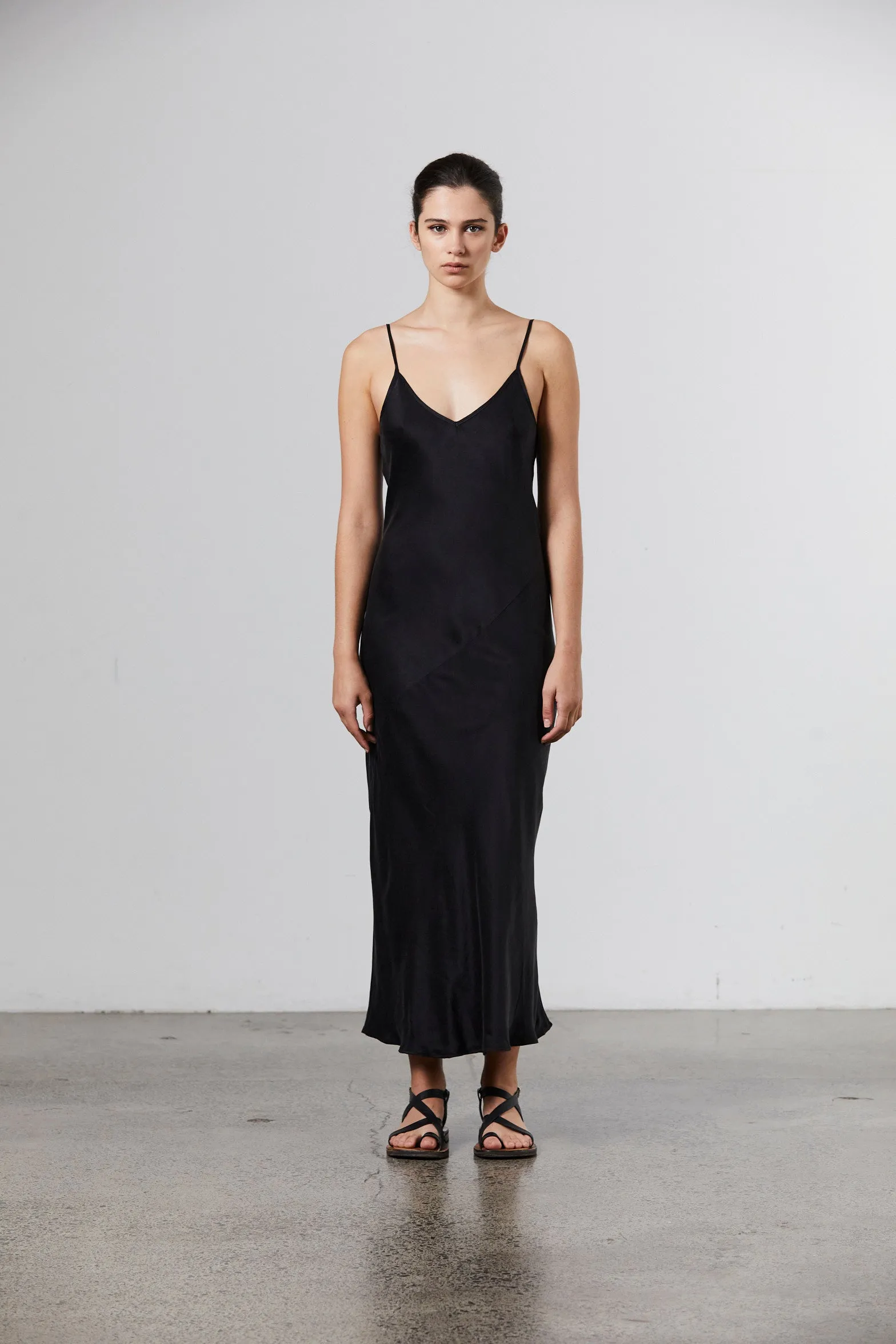 Silk Satin Slip - Black