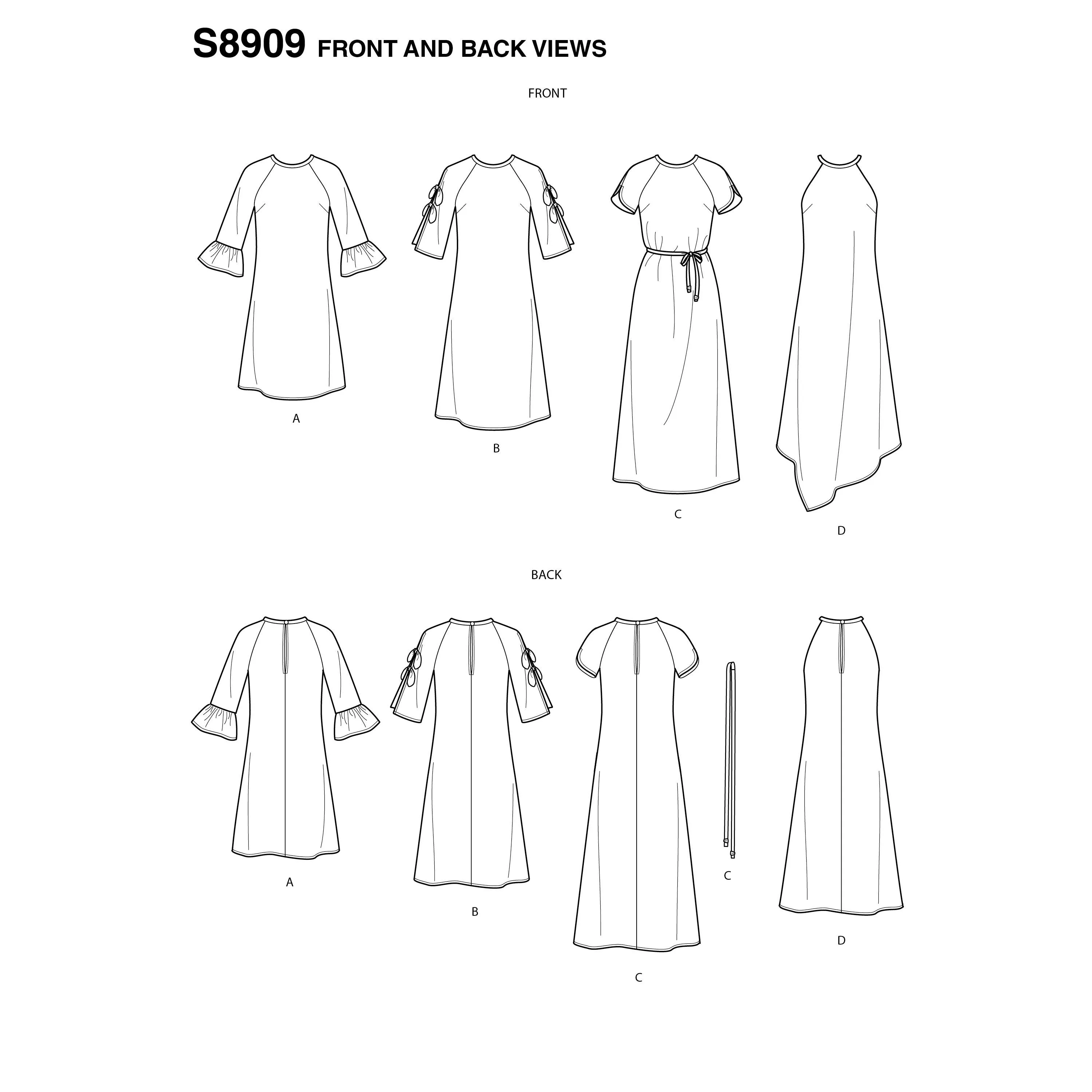 Simplicity Pattern 8909 slip-on dresses pattern