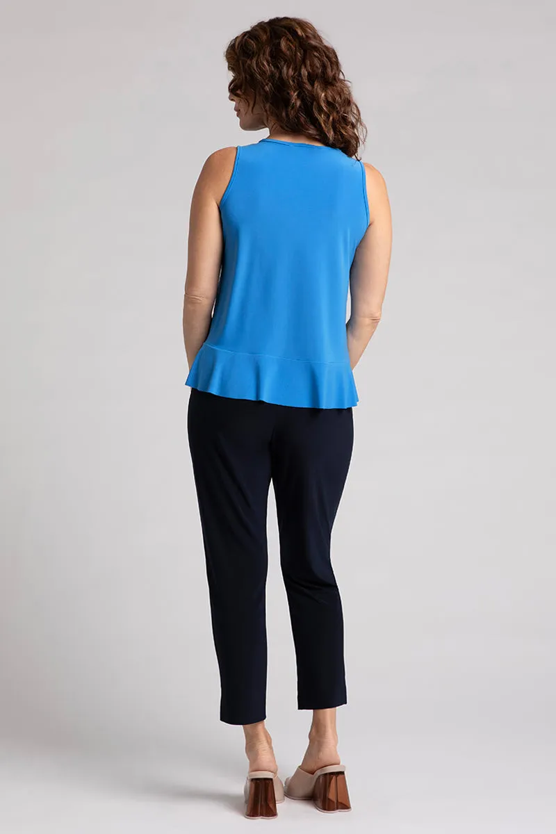 Sleeveless Peplum Top | Marine