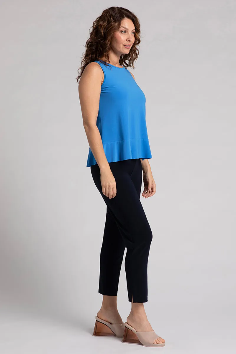 Sleeveless Peplum Top | Marine