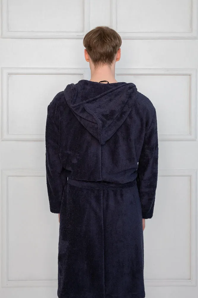 Sofa Killer dark blue bamboo frottee men robe