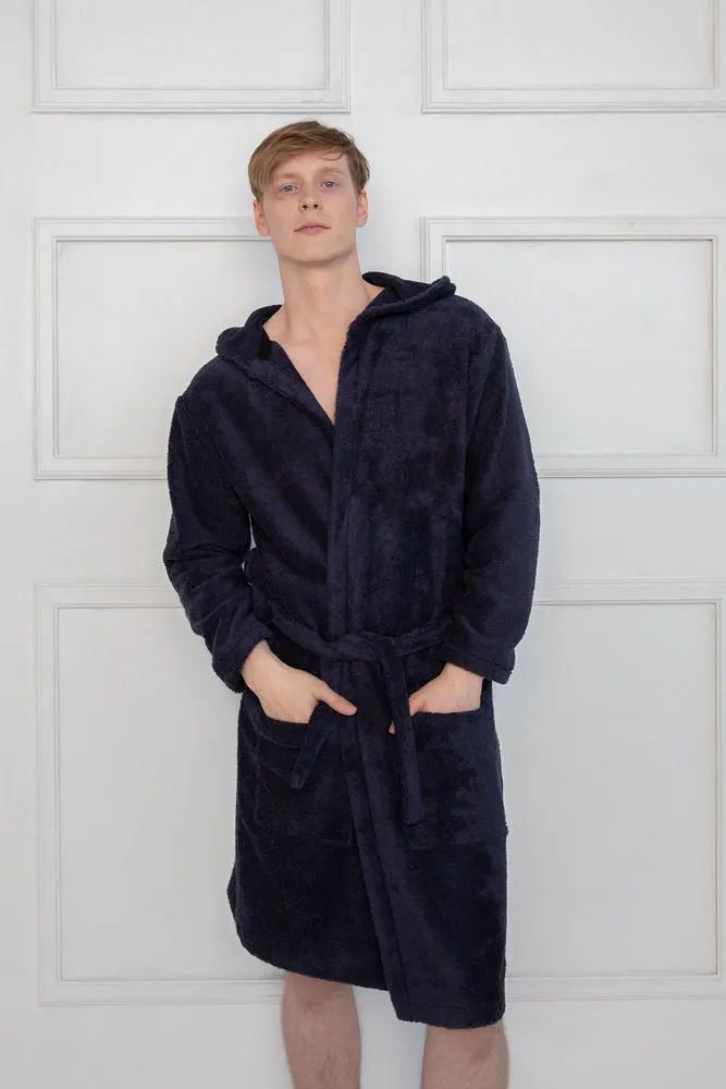 Sofa Killer dark blue bamboo frottee men robe