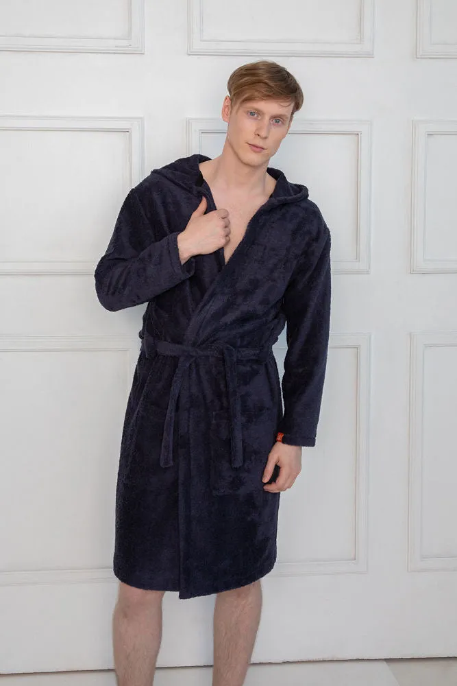 Sofa Killer dark blue bamboo frottee men robe