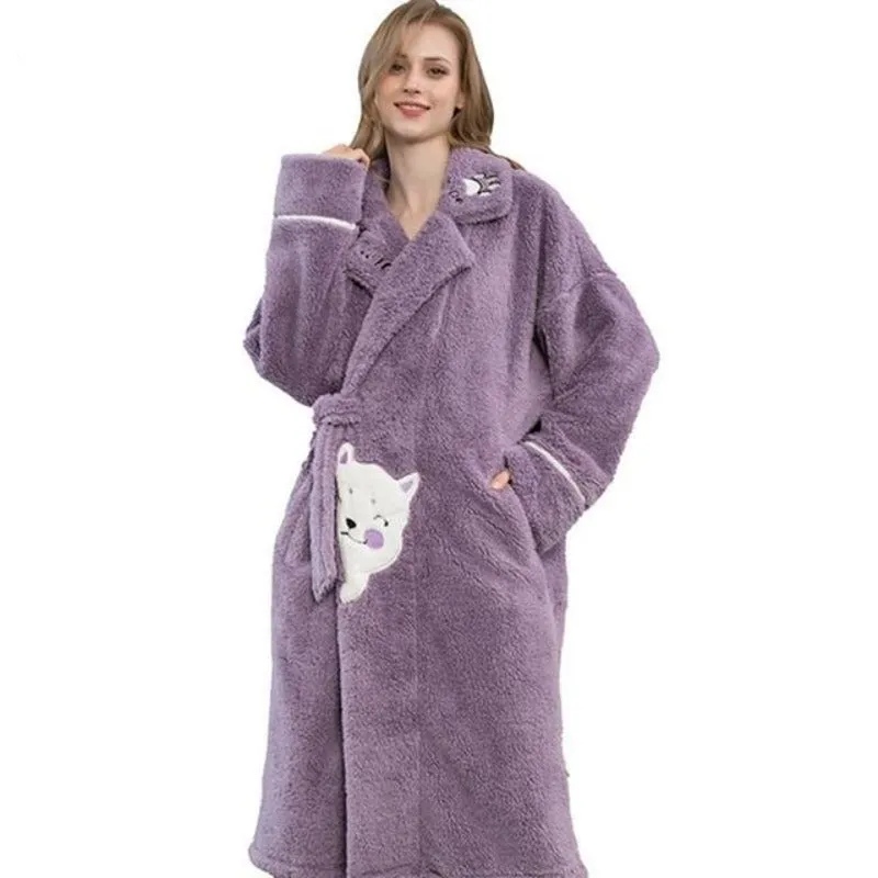 Teddy Print Bathrobe