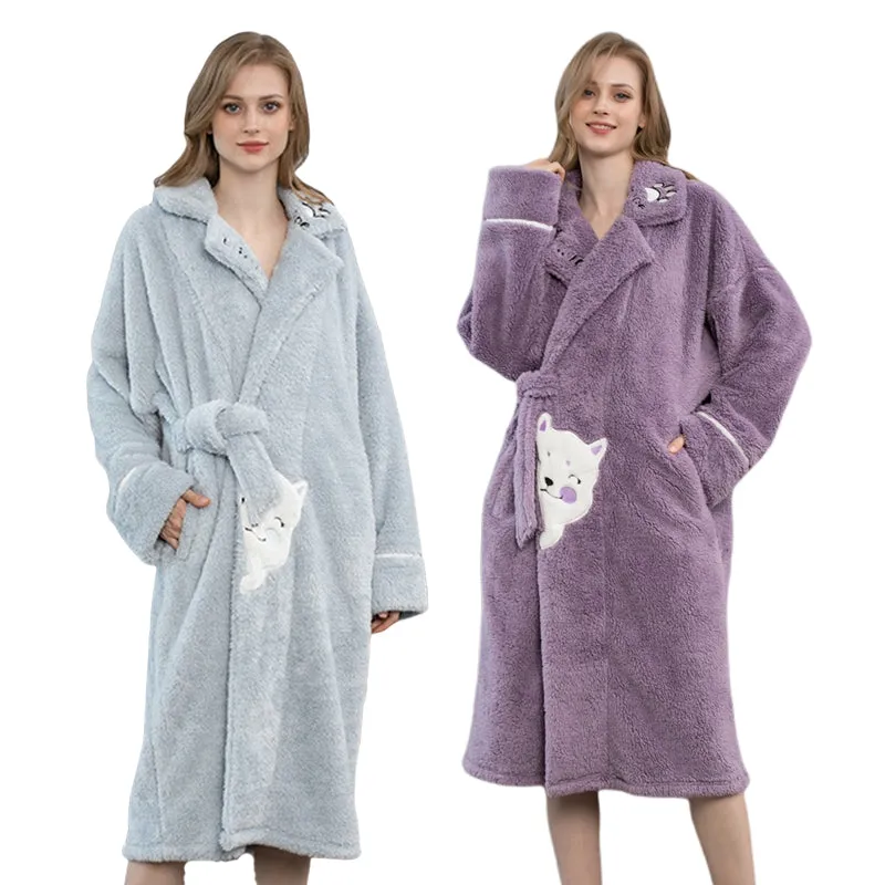 Teddy Print Bathrobe