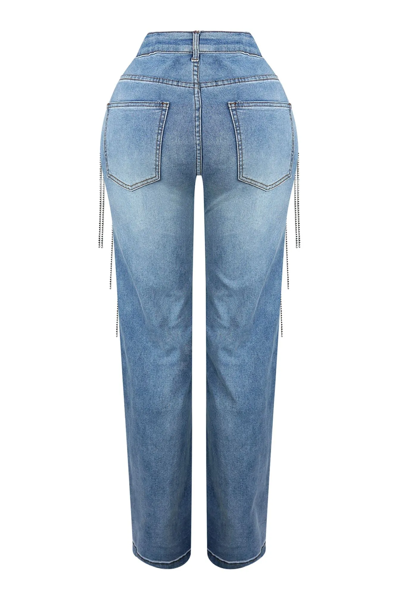 The Way I Shine Fringe Denim Jeans