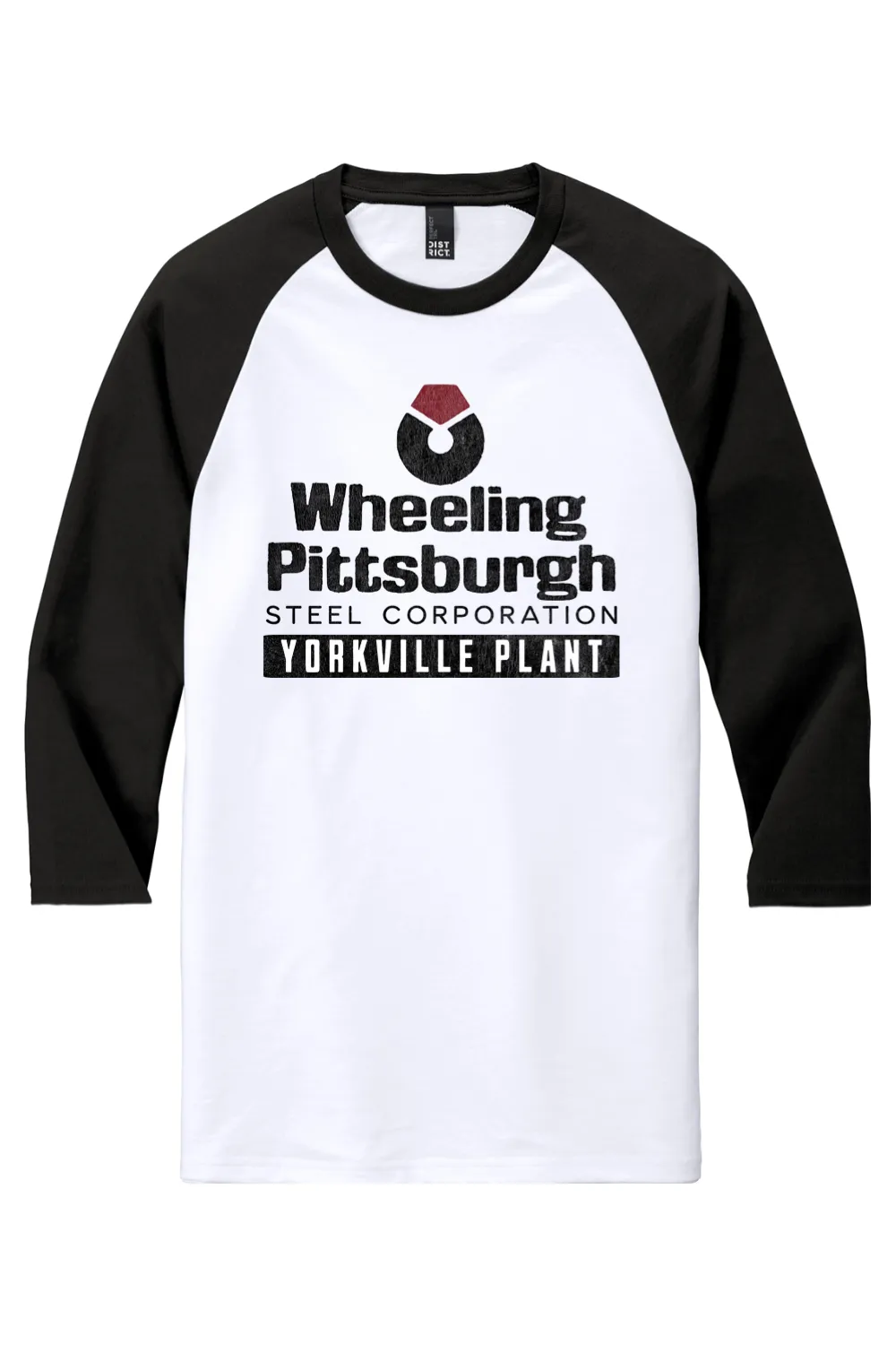 Wheeling Pittsburgh Steel Corp. - Yorkville - Baseball Raglan Tee