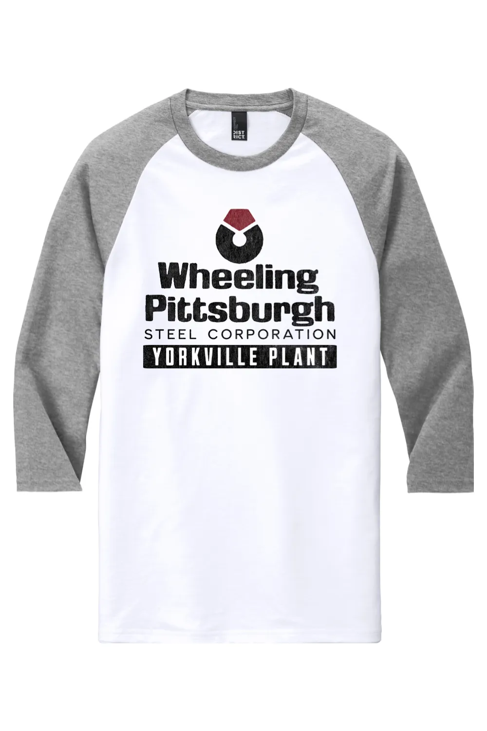 Wheeling Pittsburgh Steel Corp. - Yorkville - Baseball Raglan Tee