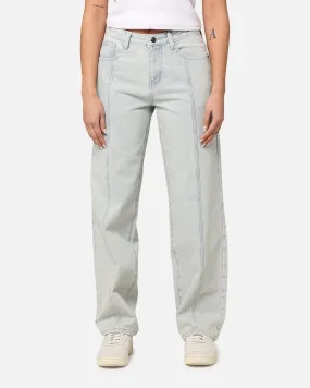 XXIII Women's Seamed Straight Leg Jeans Pale Blue