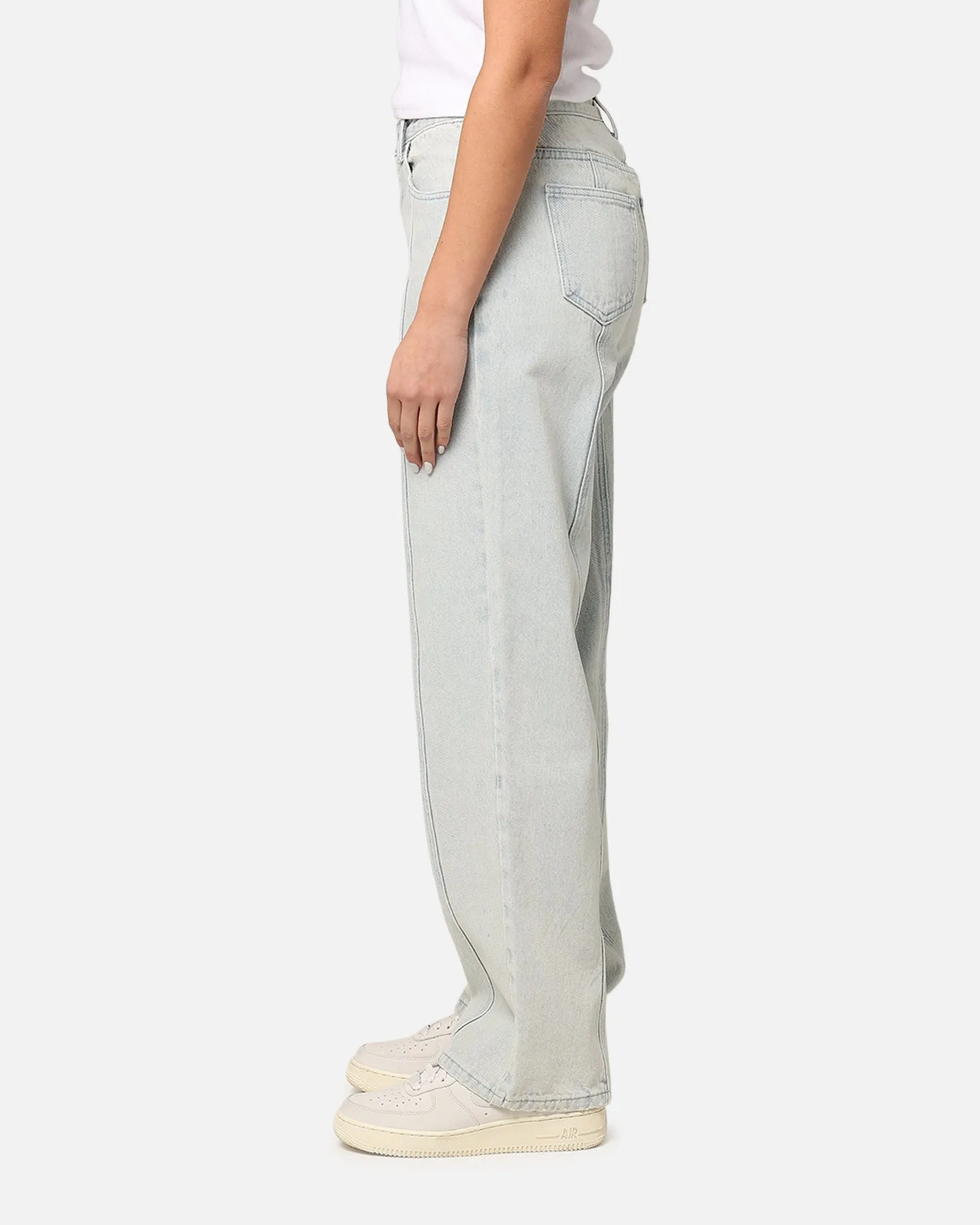 XXIII Women's Seamed Straight Leg Jeans Pale Blue