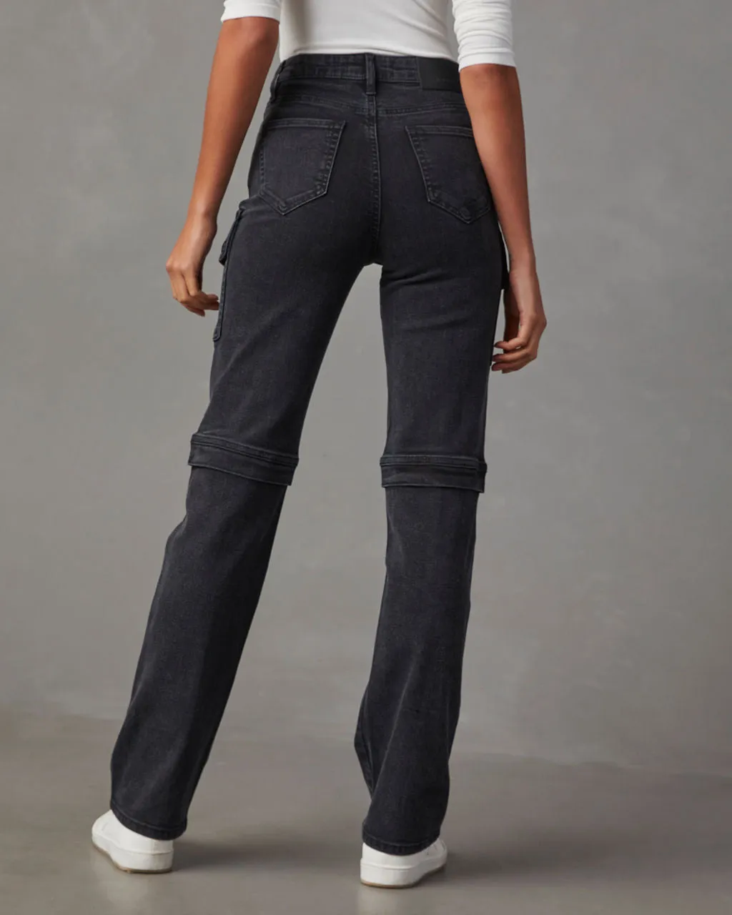 Zhaire High Rise Pocketed Straight Jeans