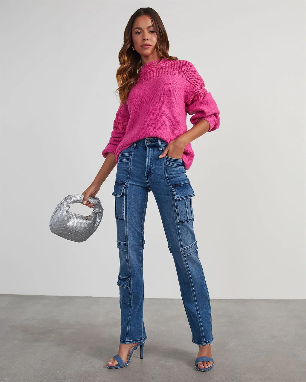 Zhaire High Rise Pocketed Straight Jeans