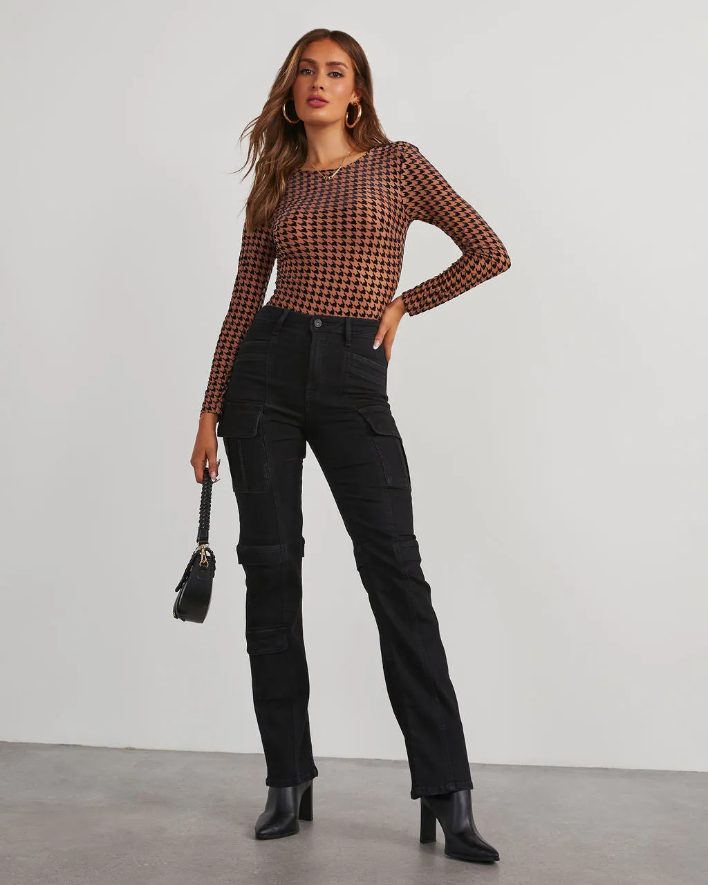 Zhaire High Rise Pocketed Straight Jeans