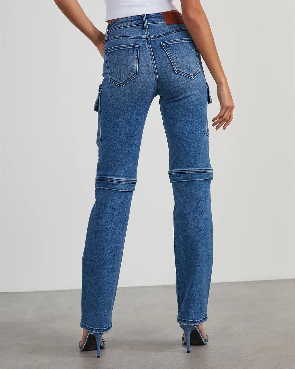 Zhaire High Rise Pocketed Straight Jeans