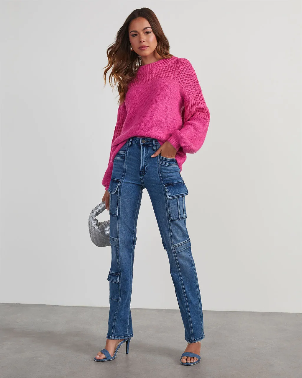 Zhaire High Rise Pocketed Straight Jeans